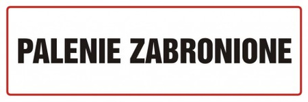 Znak palenie zabronione na płycie PCV (NE011)