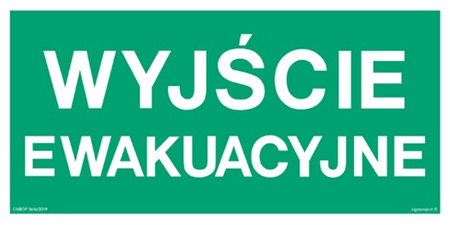 Znak wyjście ewakuacyjne (AA001) Signproject