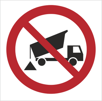 Znak Zakaz wysypywania na Folii Samoprzylepnej (649)