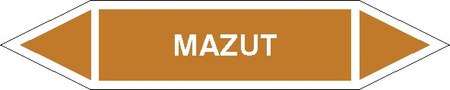 Tabliczka na rurociągi Mazut znak na Folii Samoprzylepnej (R-OCP09)