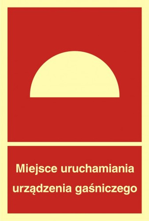 Znak miejsce uruchamiania urządzenia gaśniczego TD (BB003)