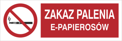 Znak zakaz palenia e-papierosów na Płycie PCV (209-15)