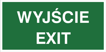 Znak wyjście exit (816-05) Techem