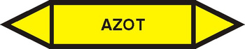 Tabliczka na rurociągi Azot znak na Folii Samoprzylepnej (R-G04)