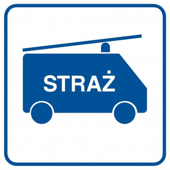 Znak straż pożarna na Folii Samoprzylepnej (RA078)