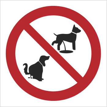 Znak Zakaz wyprowadzania psów na Folii Samoprzylepnej (632)