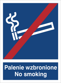 Znak palenie wzbronione no smoking na Folii Samoprzylepnej (830-01)