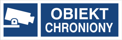Znak obiekt chroniony na płycie PCV (823-29)