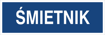 Znak śmietnik na Folii Samoprzylepnej (801-96)