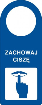 Zawieszka - Zachowaj ciszę na płycie PCV (TC002)