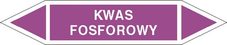 Tabliczka na rurociągi Kwas fosforowy znak na płycie PCV (R-KZ04)