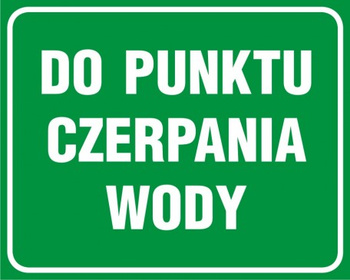 Znak Do punktu czerpania wody (OB022)