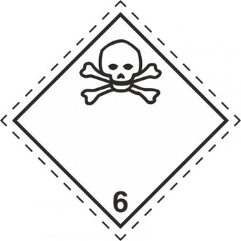 Znak materiały trujące na Folii Samoprzylepnej (MB118)