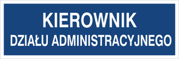 Znak kierownik działu administracyjnego (801-67)