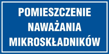 Znak Pomieszczenie naważania mikroskładników (PB066)