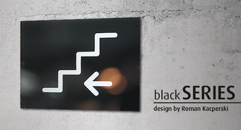 Znak Schody blackSERIES