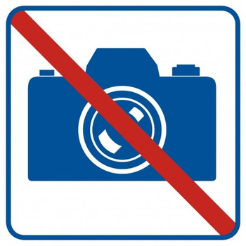 Znak Zakaz fotografowania na Folii Samoprzylepnej (RA505)