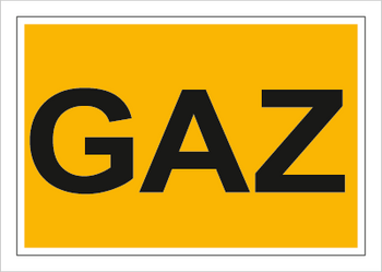 Znak gaz na Folii Samoprzylepnej (870)