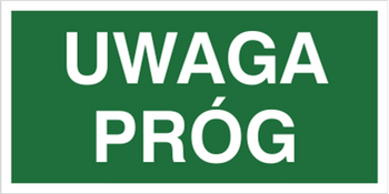 Znak uwaga próg (150) Techem