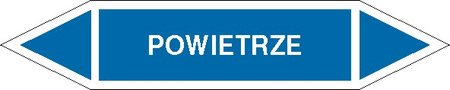 Tabliczka na rurociągi Powietrze znak na Folii Samoprzylepnej (R-PO02)