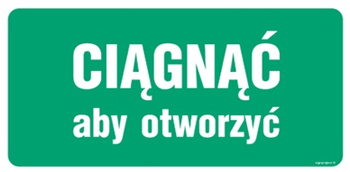 Znak ciągnąć, aby otworzyć (AC031) Signproject