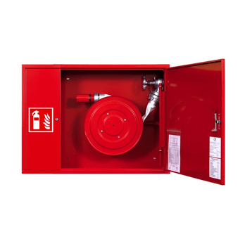 Hydrant wewnętrzny zawieszany uniwersalny DN52 (wąż na zwijadle) z miejscem na gaśnicę - SUPRON