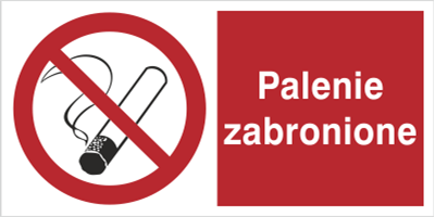 Znak palenie zabronione na płycie PCV (209-05)