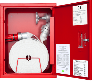 Hydrant wewnętrzny DN 52/15 z wężem płasko składanym kosz - WNĘKOWY SUPRON