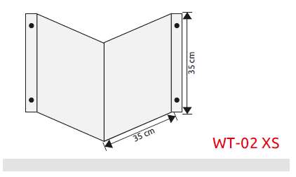 Wysięgnik do znaków przestrzenny z tworzywa (350x350) (WT-02XS)