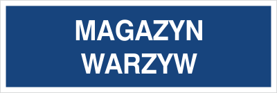 Znak magazyn warzyw na Folii Samoprzylepnej (801-145)