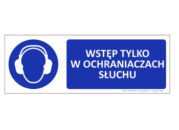 Znak Wstęp tylko w ochraniaczach słuchu (T103)