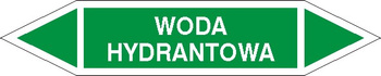 Tabliczka na rurociągi Woda hydrantowa znak na płycie PCV (800-87)