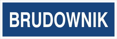 Znak brudownik na Folii Samoprzylepnej (801-250)