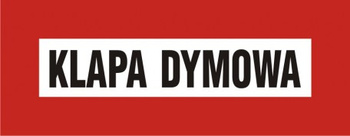 Znak klapa dymowa na płycie PCV (BC107)