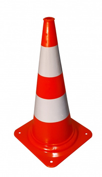 Pachołek drogowy elastyczny I generacji, odblaskowy PVC 75 cm 4 kg