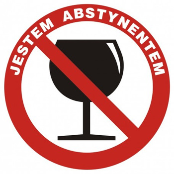 Znak Jestem abstynentem na Folii Samoprzylepnej (SC007)