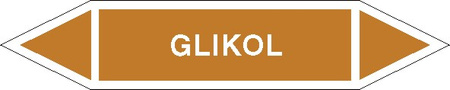 Tabliczka na rurociągi Glikol znak na Folii Samoprzylepnej (R-OCP05)