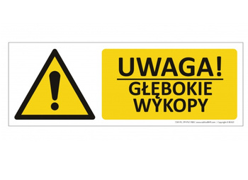 Znak Uwaga! Głębokie wykopy (T301)
