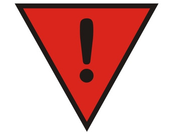 Nalepka ostrożnie przetaczać