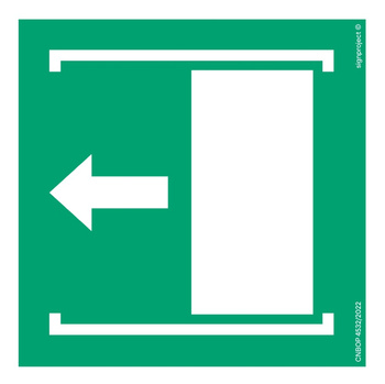 Znak Przesunąć w lewo aby otworzyć (AE034) Signproject