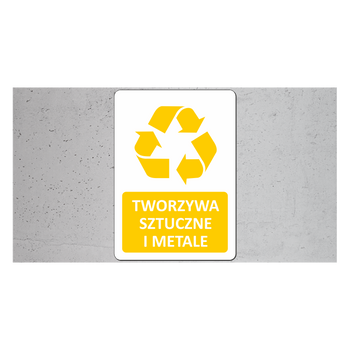Znak Odpady z tworzywa sztucznego i metalu O-01