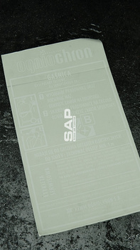 Etykieta serwisowa oryginalna do agregatu śniegowego AS 20, 30, 50x B Ogniochron