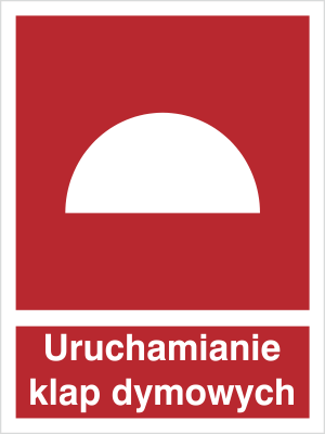 Znak urządzenie do uruchamiania klap dymowych na Płycie Świecącej (227)