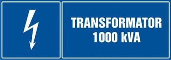 Znak Transformator 1000 kVA na płycie PCV (HH030)