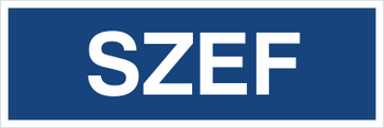 Znak szef na płycie PCV (801-71)