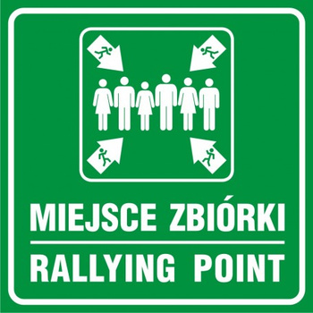 Znak Miejsce zbiórki- Rallying point (PA025)