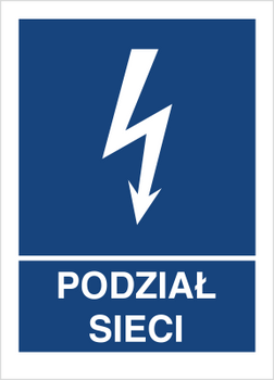 Znak podział sieci na płycie PCV (530-11)