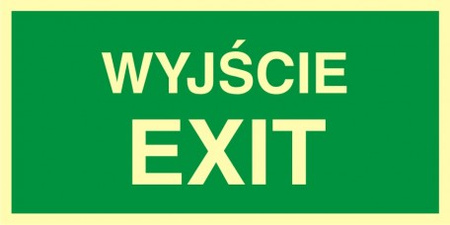 Znak wyjście exit (AC001)