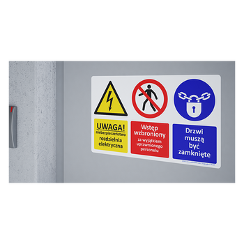 Oznaczenie Rozdzielnia elektryczna - Wstęp wzbroniony (Z019)