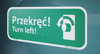 Znak E315L Przekręć by otworzyć (lewy)